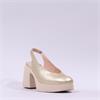 Wonders Naima Platform Bold High Heel - Gold